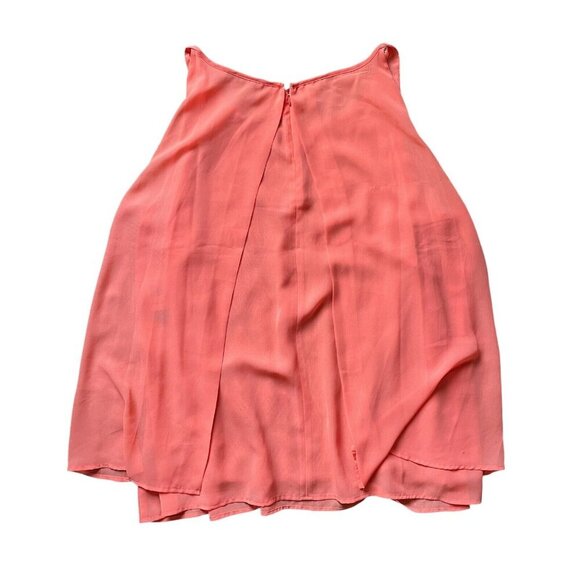 ZAC & RACHEL Woman Art Deco Top Size 3X Plus Guava Pink Sheer Flowy NWT- Defect - Picture 2 of 15